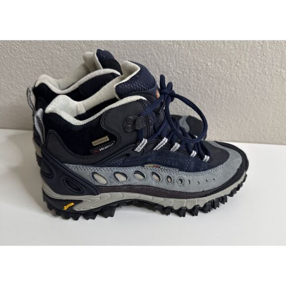 Merrell Thermo Pathfinder Hiking Boots Shoes Womens 7 Blue Waterproof - Picture 3 of 12